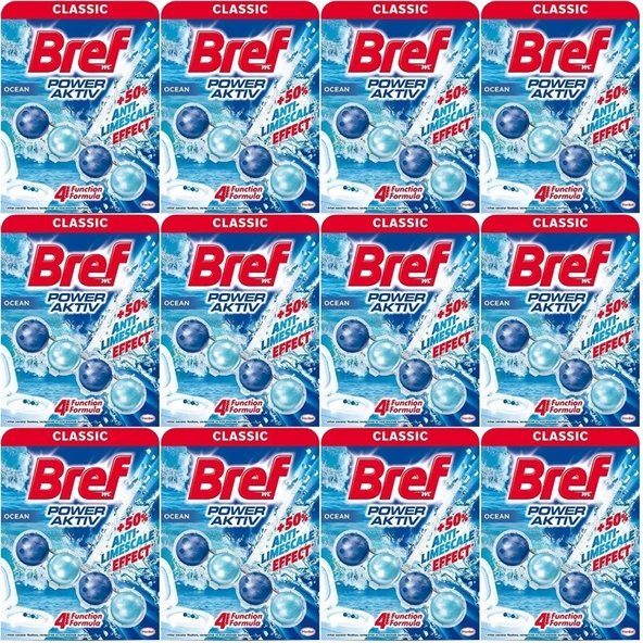 Bref Power Aktiv Klozet Bloğu Okyanus Kokulu  (12 Li Set) (12PK*1)