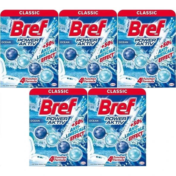 Bref Power Aktiv Klozet Bloğu Okyanus Kokulu  (5 Li Set) (5PK*1) ürün görseli