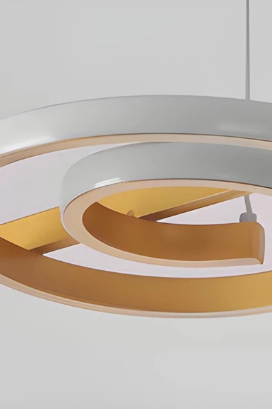 Luna Lighting Melodi Model Gold Renk Metal Salon Mutfak Oturma Yatak Odası Modern Led Sarkıt Avize - 4