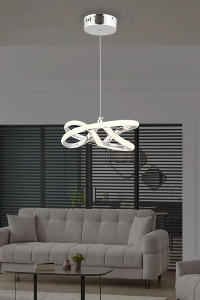 Luna Lighting Vino Riserva Model Krom Kaplama Metal Salon Mutfak Oturma Yatak Odası Modern Led Sarkıt Avize - 2