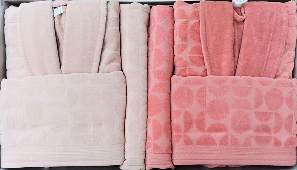 Özdilek Circular Aile Bornoz Seti Kiremit Bej ürün görseli