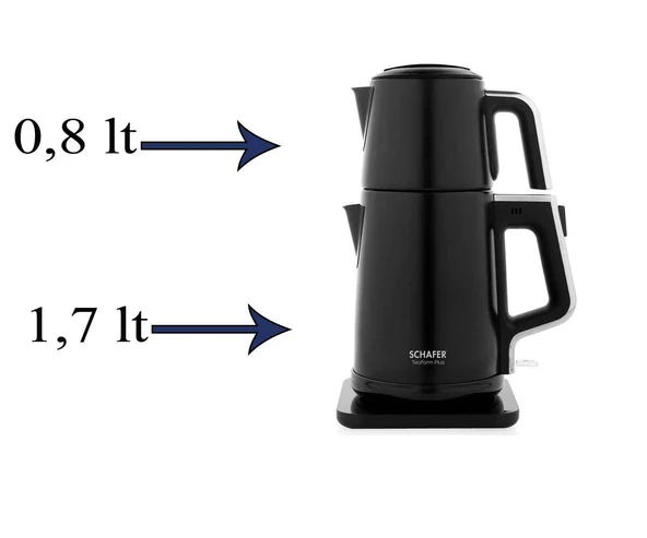 Schafer Teaform Plus Elektrikli Çelik Çay Makinesi Siyah - 2