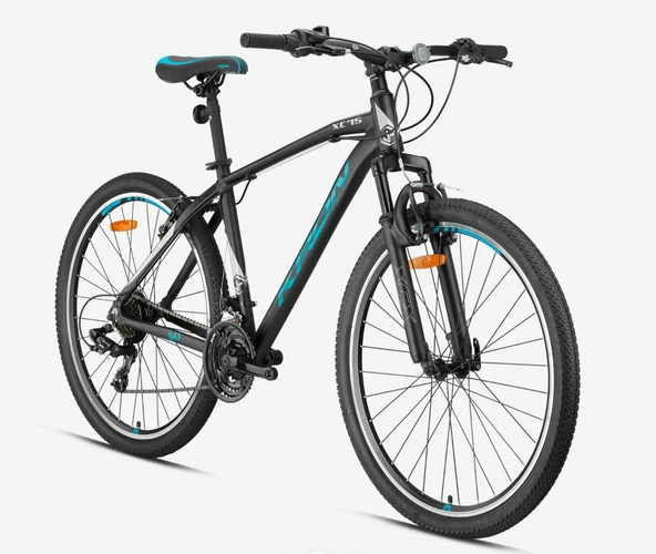 KRON XC 75 26 JANT 21 VİTES V FREN KELEBEK VİTES FULL SHIMANO SİSTEM-MAT SİYAH-TURKUAZ/BEJ(KRN25-047) - 2
