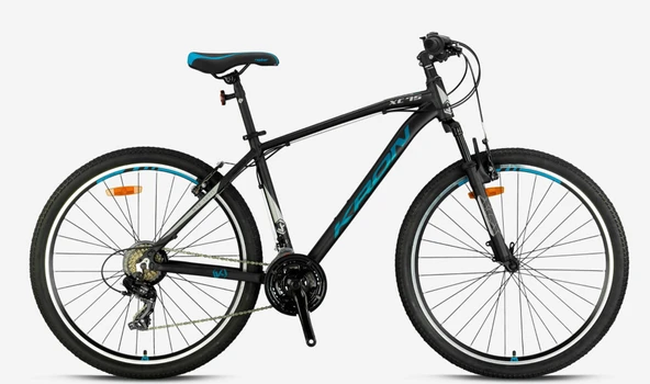 KRON XC 75 26 JANT 21 VİTES V FREN KELEBEK VİTES FULL SHIMANO SİSTEM-MAT SİYAH-TURKUAZ/BEJ(KRN25-047) - 1