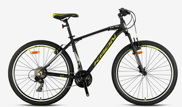 KRON XC 75 26 JANT 21 VİTES V FREN KELEBEK VİTES FULL SHIMANO SİSTEM-MAT SİYAH-NEON SARI/BEJ(KRN25-048) - 1