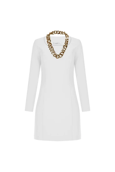 Kadın Düz Kesim Uzun Kollu Elbise FRN3100 - 8