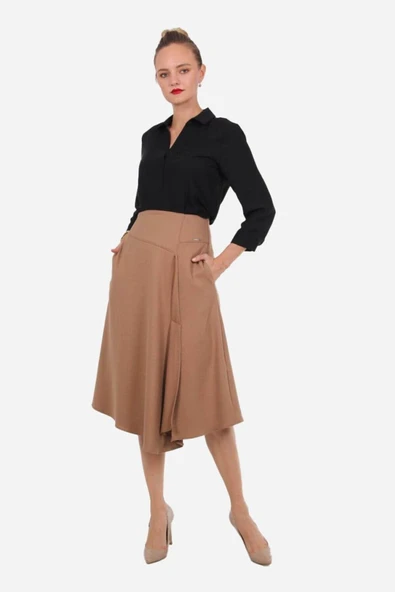 Kadın Gömlek Yaka Klasik Şık Bluz FRN1101 - 2