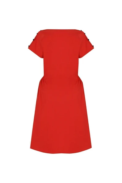 Kadın Baskı Detaylı Midi Elbise FRN30398 - 6