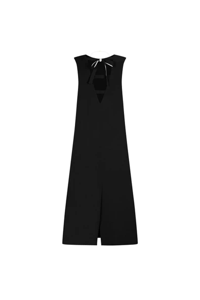 Kadın Keten Kolsuz Elbise FRN30392 - 2