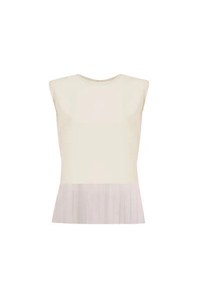 Kadın Inci Düğme Detaylı Peplum Bluz FRN1102 - 11