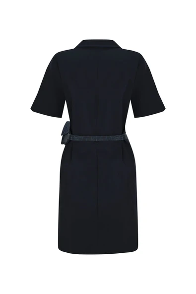 Kadın Kruvaze Yaka Ceket Form Kısa Elbise FRN3022 - 6