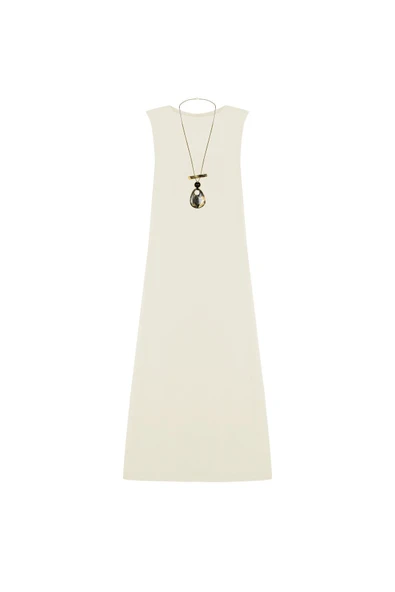 Kadın Keten Kolsuz Elbise FRN30392 - 7