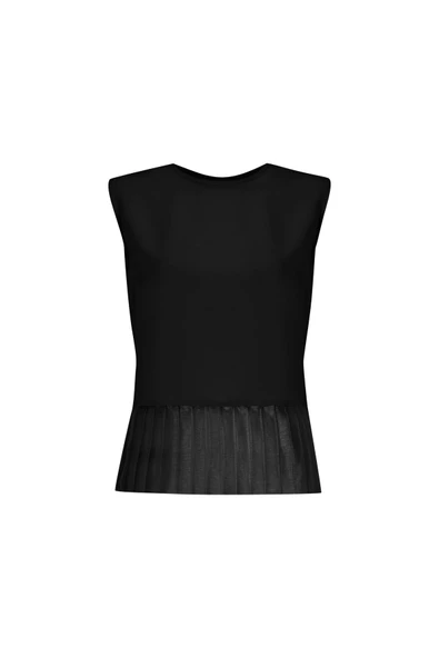 Kadın Inci Düğme Detaylı Peplum Bluz FRN1102 - 6