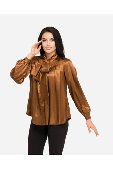 Kadın Şık Yeşil Kadın Bluz FRN1113 - 4