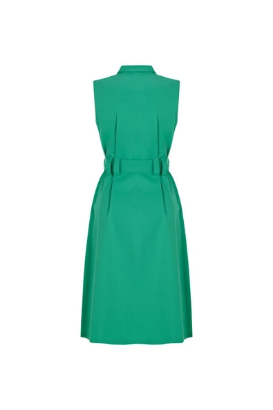 Kadın Pamuklu Kemerli Elbise FRN30397 - 10