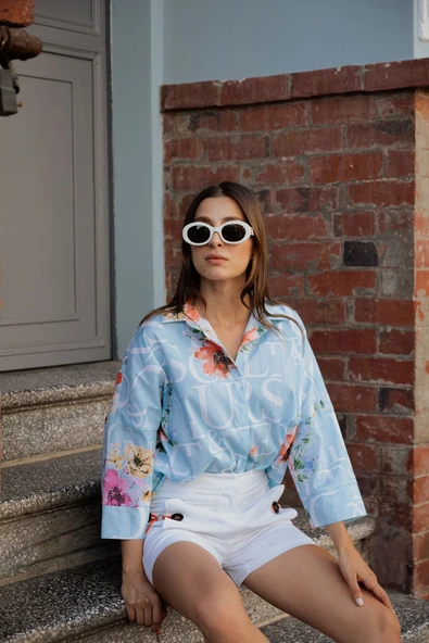 Kadın Desenli Spor Gömlek Frn10101