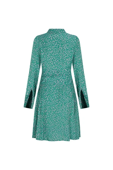 Kadın Kuşaklı Gömlek Elbise FRN30386 - 5