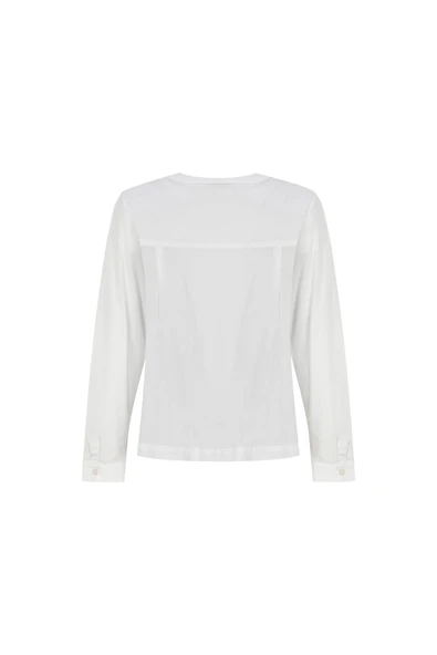 Kadın Cepli Modern Kesim Bluz FRN1104 - 4