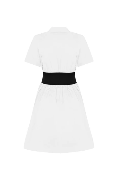 Kadın Pamuklu Kısa Kol Elbise FRN303811 - 11