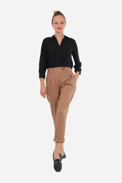 Kadın Gömlek Yaka Klasik Şık Bluz FRN1101