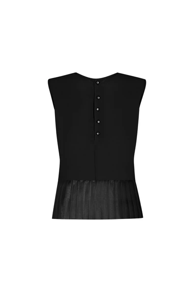 Kadın Inci Düğme Detaylı Peplum Bluz FRN1102 - 7