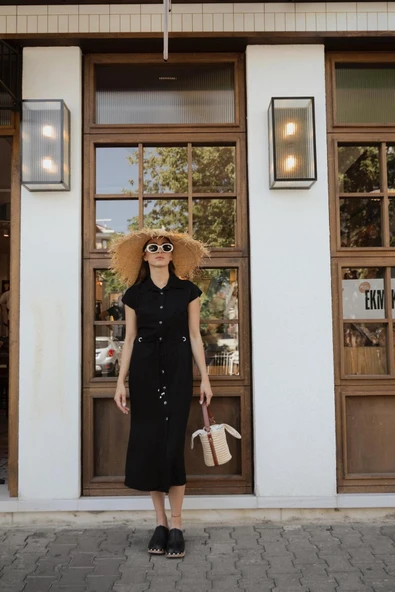 Kadın Kordonlu Elbise FRN30395 - 4