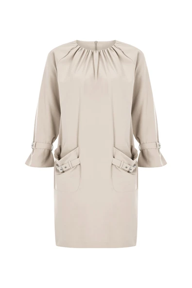 Kadın Metal Tokalı Cepli Elbise FRN3003 - 6