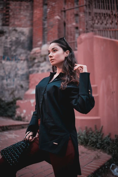 Kadın A Kesim Rahat Gömlek FRN1100 - 2