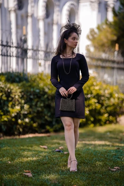 Kadın Düz Kesim Uzun Kollu Elbise FRN3100 - 10