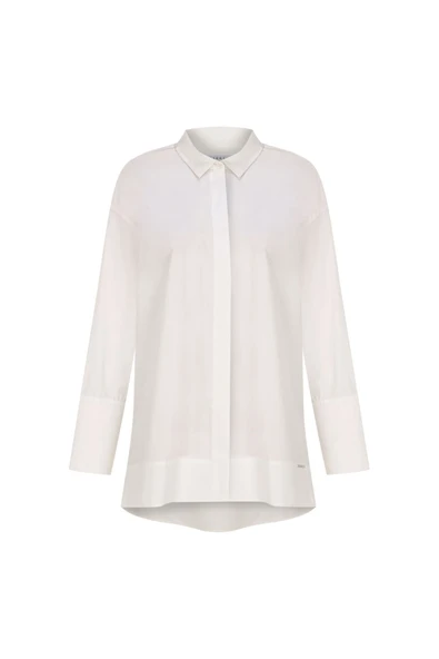 Kadın Geniş Manşetli Uzun Kol Gömlek FRN1112 - 5