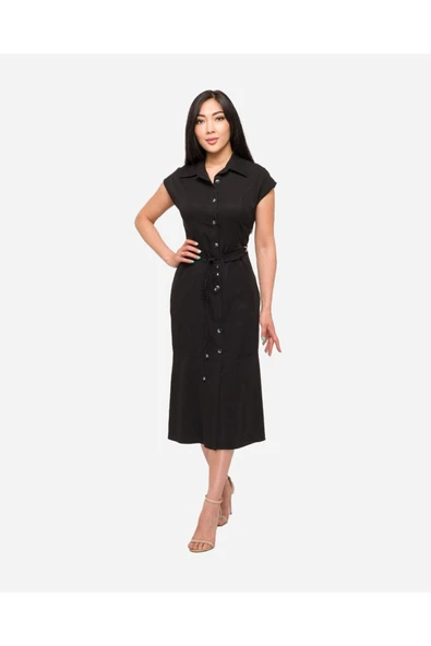 Kadın Kordonlu Elbise FRN30395 - 5