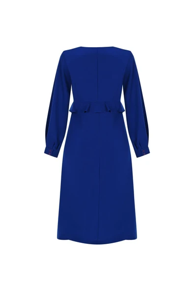 Kadın Kat Detaylı Uzun Kollu Elbise FRN3106 - 4