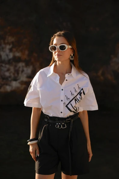 Kadın Büzgü Belli Şort FRN60030