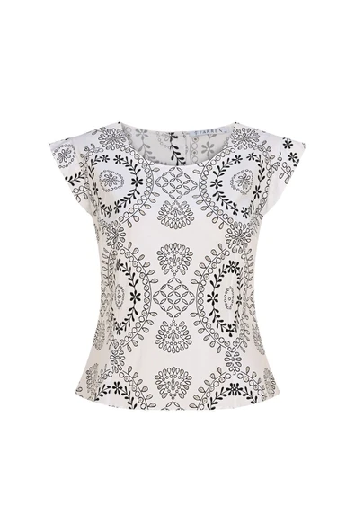 Kadın Brode Detaylı Bluz FRN6002