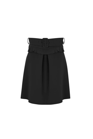 Kadın Yüksek Bel Pileli Etek FRN4050 - 3