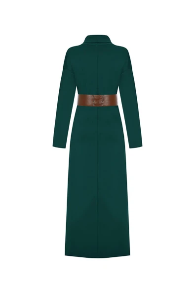 Kadın Balıkçı Yaka Örme Elbise FRN3135 - 5