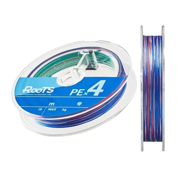 Gosen X4 Roots PE 4 Örgü Spin İpi  MultiColor 200 MT 0,104 MM