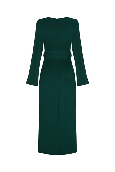 Kadın V Yaka Örme Elbise FRN3117 - 10