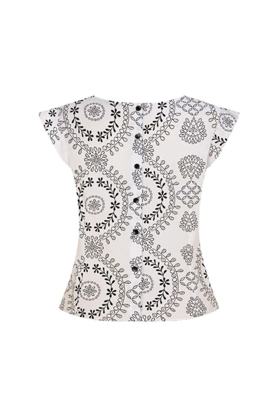 Kadın Brode Detaylı Bluz FRN6002 - 2