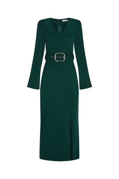 Kadın V Yaka Örme Elbise FRN3117 - 9