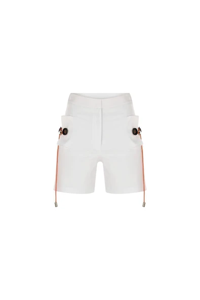 Kadın Kapak Cep Süs Detaylı Şort FRN60050 - 8