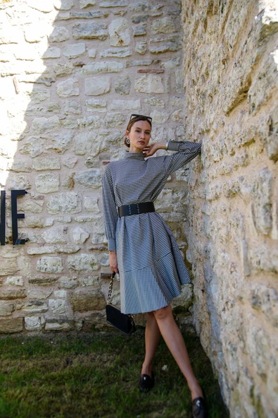 Kadın Dökümlü Elbise FRN3122 - 2