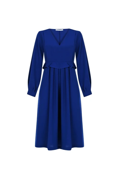 Kadın Kat Detaylı Uzun Kollu Elbise FRN3106 - 3