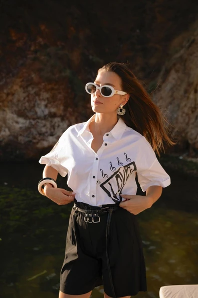 Kadın Büzgü Belli Şort FRN60030 - 2