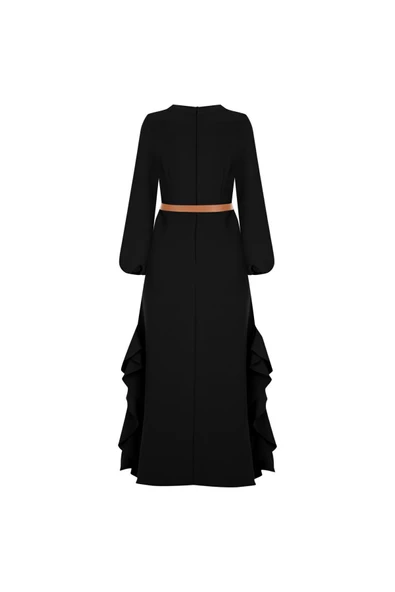 Kadın Volanlı Yırtmaçlı Elbise FRN3104 - 6