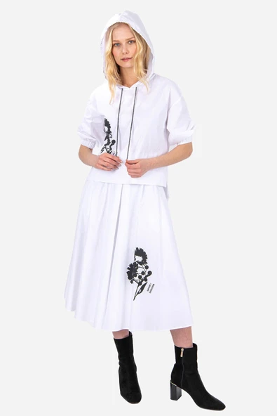 Kadın Çiçek Işlemeli Rahat Kesim Takım FRN6000 - 9