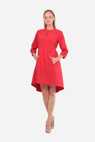 Kadın Modern Kesim Cepli Elbise FRN3103 - 4