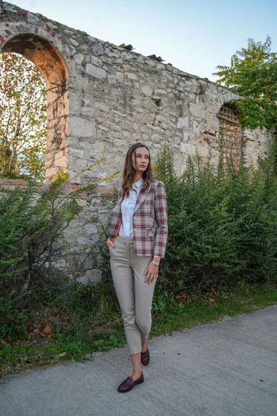 Kadın Dar Paça Kumaş Pantolon FRN61070 - 4