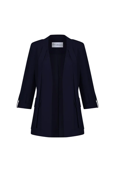 Kadın Apalet Detaylı Blazer Ceket FRN70703 - 8