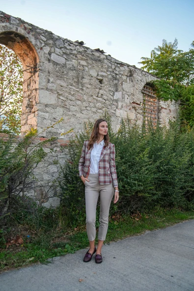 Kadın Dar Paça Kumaş Pantolon FRN61070 - 3